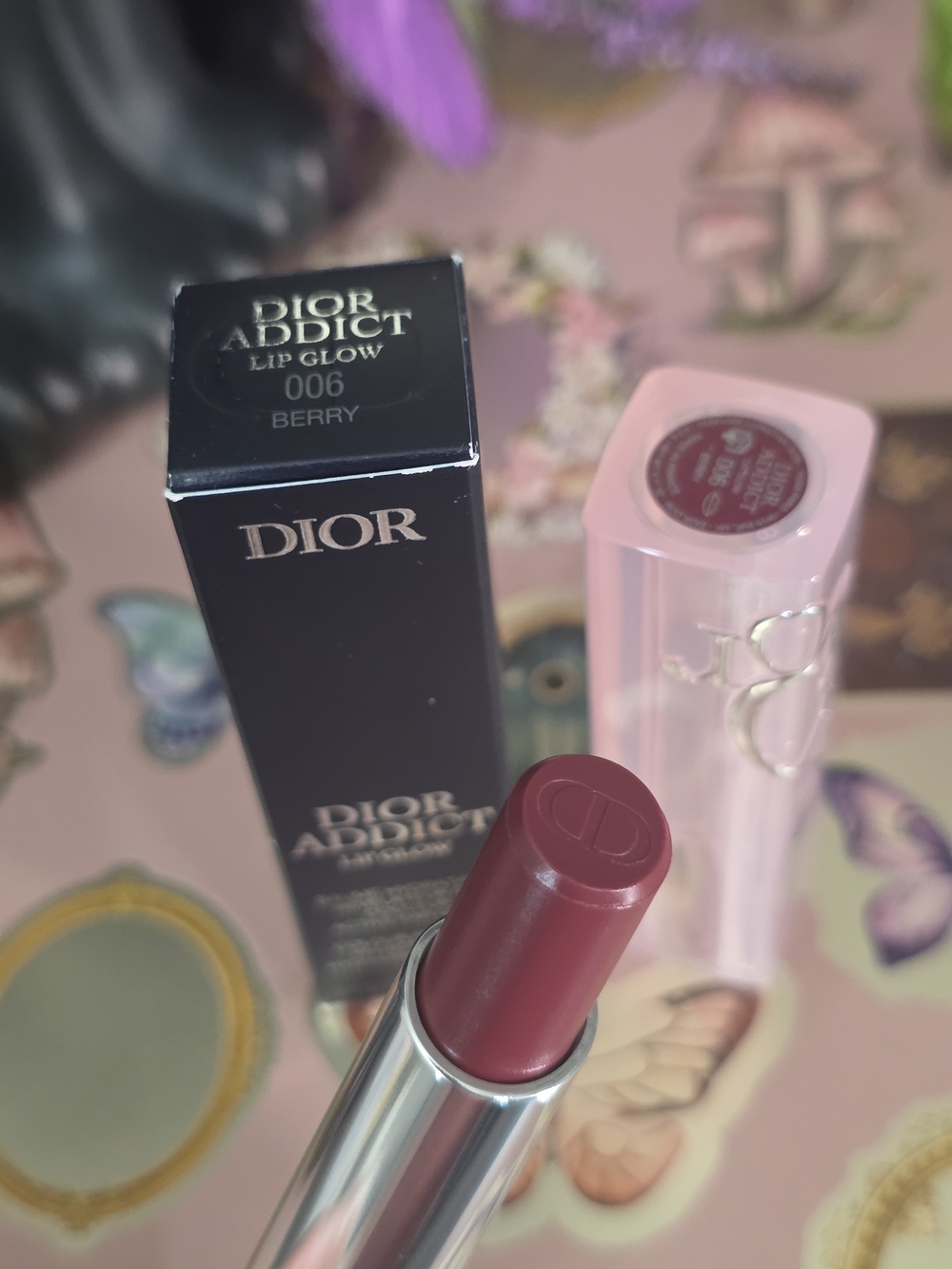 Dior Addict Lip Glow 006 Berry - Hydrating Berry Pink Lip Balm